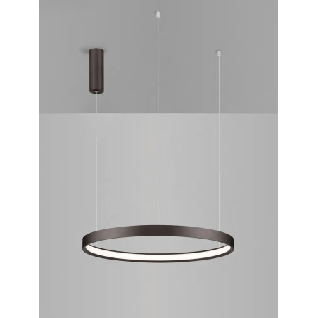 Lampa wisząca ring - ściemniacz triac Atmoso 60cm LED 3000K szczotkowany brąz