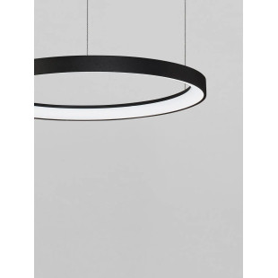 Lampa wisząca ring - ściemniacz triac Tirafi 48cm LED 3000K czarna
