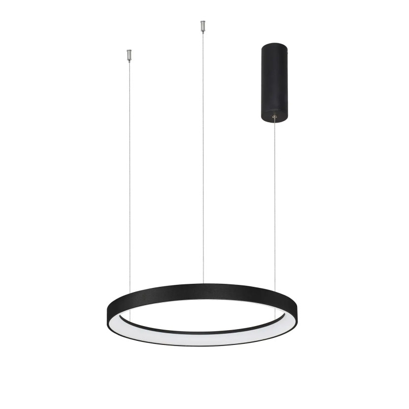 Lampa wisząca ring - ściemniacz triac Tirafi 48cm LED 3000K czarna