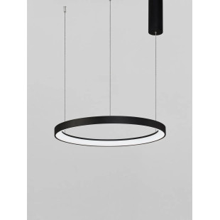 Lampa wisząca ring - ściemniacz triac Tirafi 48cm LED 3000K czarna