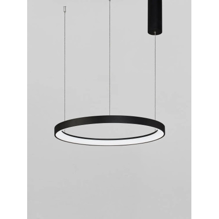 Lampa wisząca ring - ściemniacz triac Tirafi 48cm LED 3000K czarna