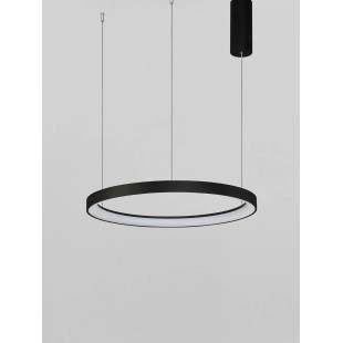 Lampa wisząca ring - ściemniacz triac Tirafi 48cm LED 3000K czarna