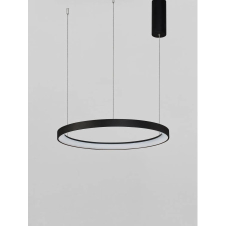 Lampa wisząca ring - ściemniacz triac Tirafi 48cm LED 3000K czarna