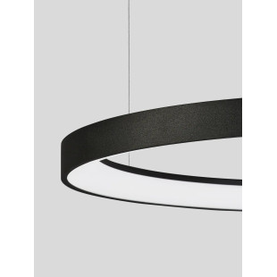 Lampa wisząca ring - ściemniacz triac Tirafi 58cm LED 3000K czarna