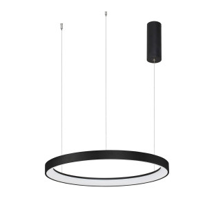 Lampa wisząca ring - ściemniacz triac Tirafi 58cm LED 3000K czarna
