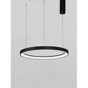 Lampa wisząca ring - ściemniacz triac Tirafi 58cm LED 3000K czarna