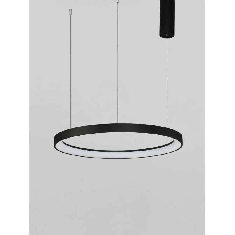 Lampa wisząca ring - ściemniacz triac Tirafi 58cm LED 3000K czarna