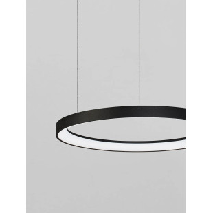 Lampa wisząca ring - ściemniacz triac Tirafi 58cm LED 3000K czarna