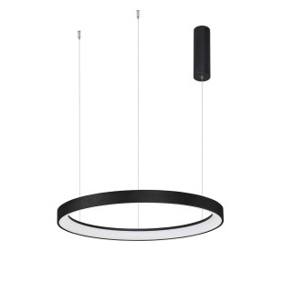 Lampa wisząca ring - ściemniacz triac Tirafi 78cm LED 3000K czarna