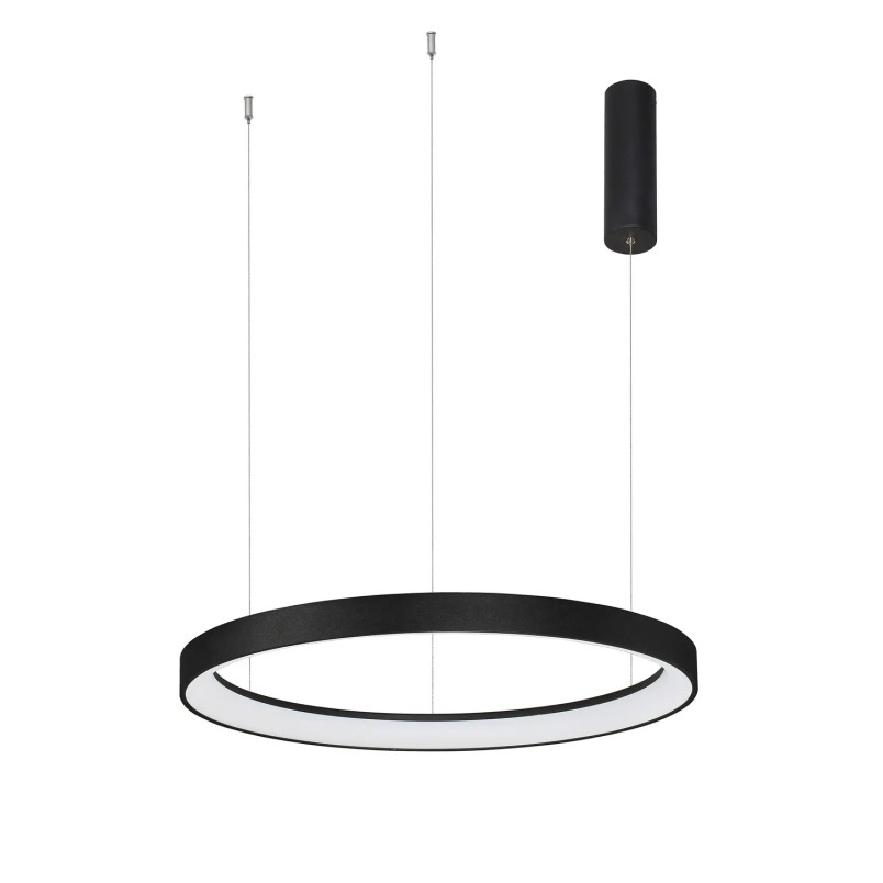 Lampa wisząca ring - ściemniacz triac Tirafi 78cm LED 3000K czarna