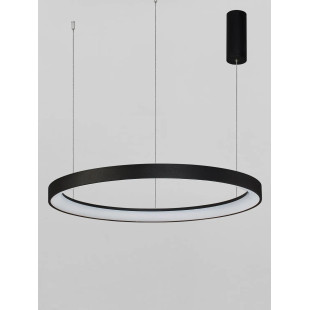 Lampa wisząca ring - ściemniacz triac Tirafi 78cm LED 3000K czarna