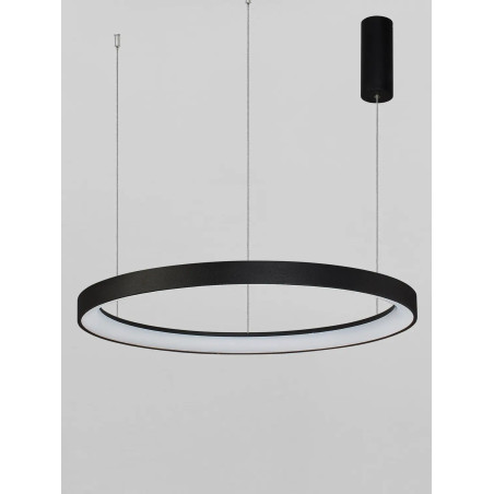 Lampa wisząca ring - ściemniacz triac Tirafi 78cm LED 3000K czarna