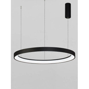 Lampa wisząca ring - ściemniacz triac Tirafi 78cm LED 3000K czarna