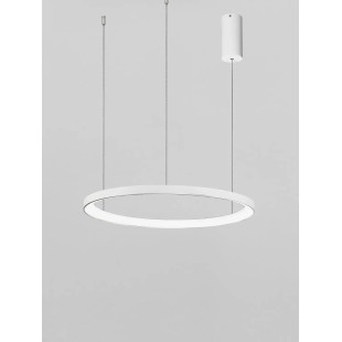 Lampa wisząca ring - ściemniacz triac Tirafi 48cm LED 3000K biała