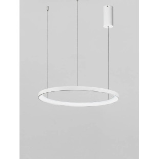 Lampa wisząca ring - ściemniacz triac Tirafi 48cm LED 3000K biała