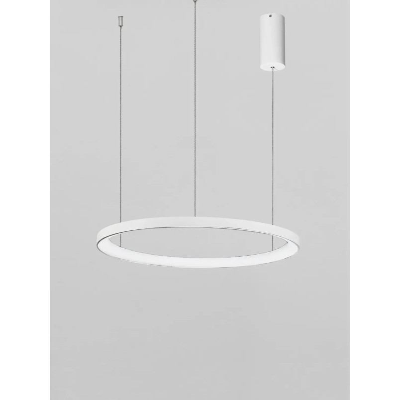 Lampa wisząca ring - ściemniacz triac Tirafi 48cm LED 3000K biała