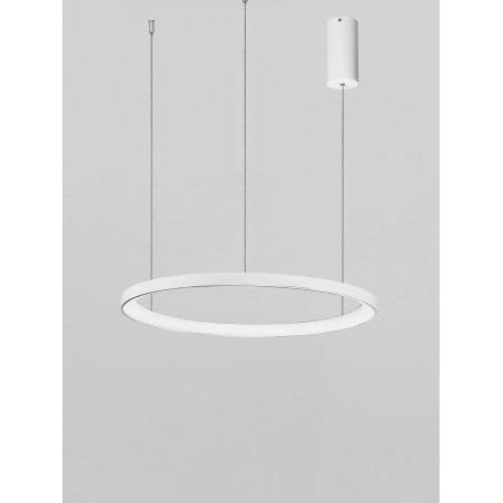 Lampa wisząca ring - ściemniacz triac Tirafi 48cm LED 3000K biała