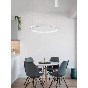 Lampa wisząca ring - ściemniacz triac Tirafi 48cm LED 3000K biała