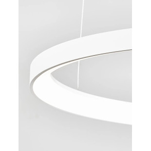 Lampa wisząca ring - ściemniacz triac Tirafi 58cm LED 3000K biała