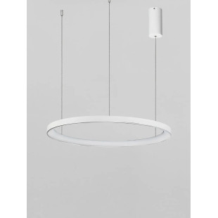 Lampa wisząca ring - ściemniacz triac Tirafi 58cm LED 3000K biała