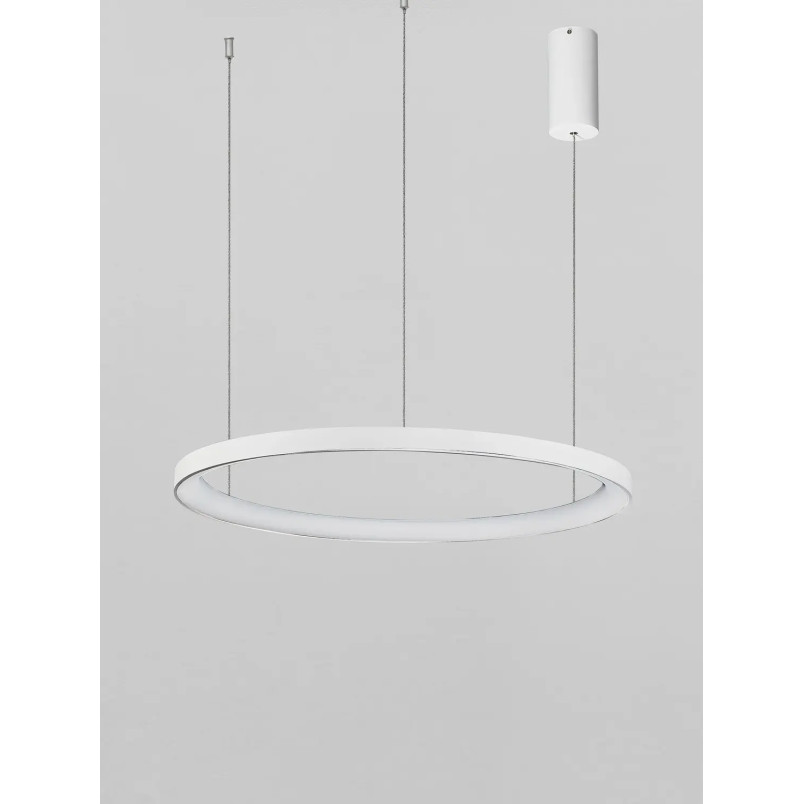 Lampa wisząca ring - ściemniacz triac Tirafi 58cm LED 3000K biała