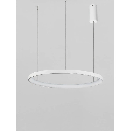 Lampa wisząca ring - ściemniacz triac Tirafi 58cm LED 3000K biała