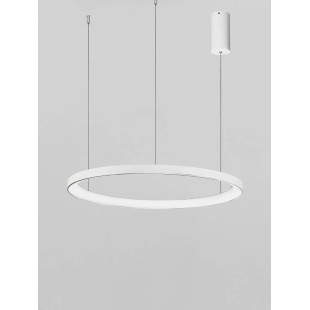 Lampa wisząca ring - ściemniacz triac Tirafi 58cm LED 3000K biała