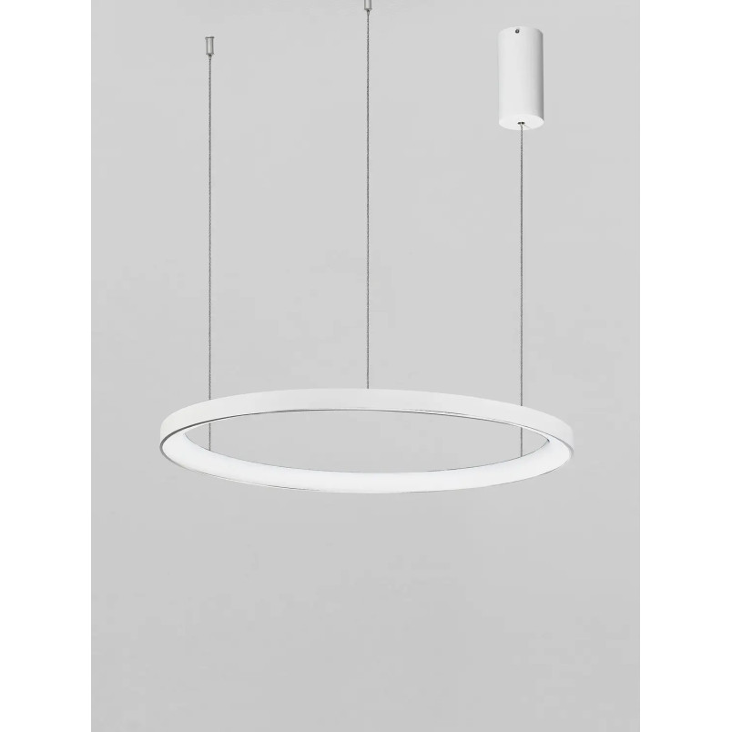 Lampa wisząca ring - ściemniacz triac Tirafi 58cm LED 3000K biała
