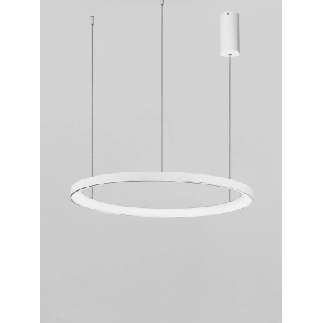 Lampa wisząca ring - ściemniacz triac Tirafi 58cm LED 3000K biała