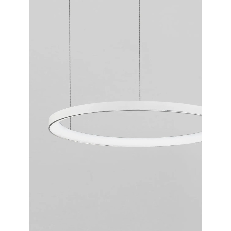 Lampa wisząca ring - ściemniacz triac Tirafi 58cm LED 3000K biała