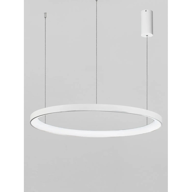 Lampa wisząca ring - ściemniacz triac Tirafi 78cm LED 3000K biała