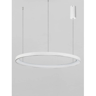Lampa wisząca ring - ściemniacz triac Tirafi 78cm LED 3000K biała