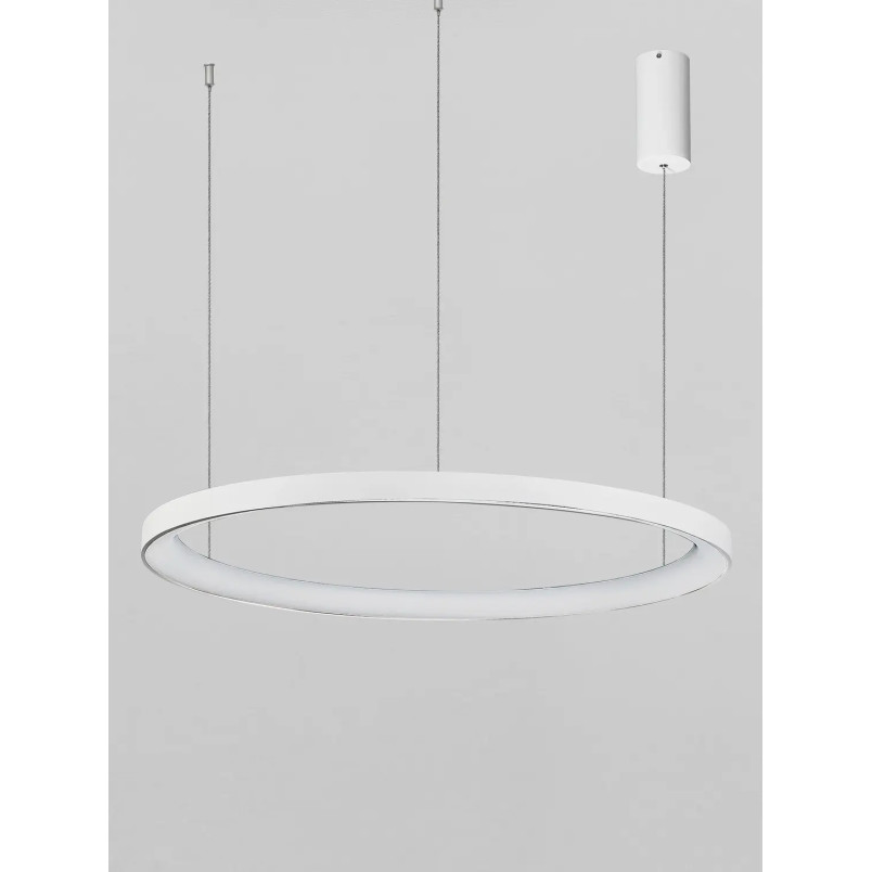 Lampa wisząca ring - ściemniacz triac Tirafi 78cm LED 3000K biała