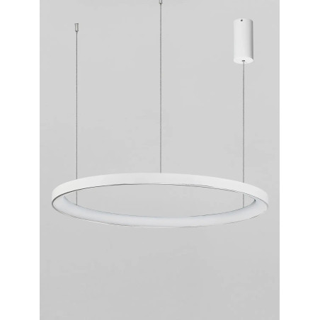 Lampa wisząca ring - ściemniacz triac Tirafi 78cm LED 3000K biała