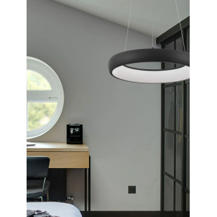 Lampa wisząca okrągła ring - ściemniacz triac Calda 41cm LED 3000K czarna