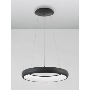 Lampa wisząca okrągła ring - ściemniacz triac Calda 41cm LED 3000K czarna
