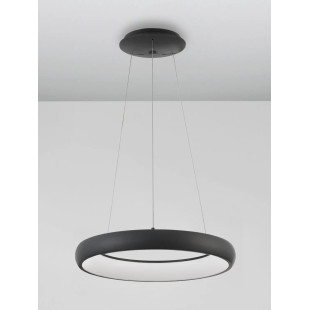 Lampa wisząca okrągła ring - ściemniacz triac Calda 41cm LED 3000K czarna