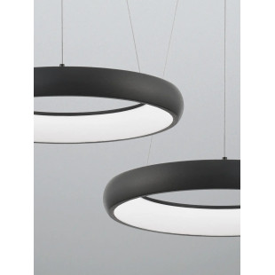 Lampa wisząca okrągła ring - ściemniacz triac Calda 41cm LED 3000K czarna