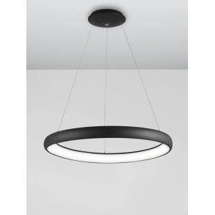 Lampa wisząca okrągła ring - ściemniacz triac Calda 61cm LED 3000K czarna