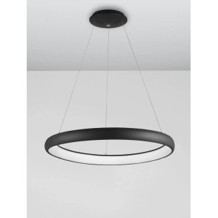 Lampa wisząca okrągła ring - ściemniacz triac Calda 61cm LED 3000K czarna