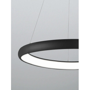 Lampa wisząca okrągła ring - ściemniacz triac Calda 61cm LED 3000K czarna