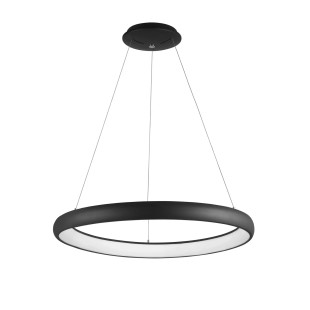 Lampa wisząca okrągła ring - ściemniacz triac Calda 81cm LED 3000K czarna