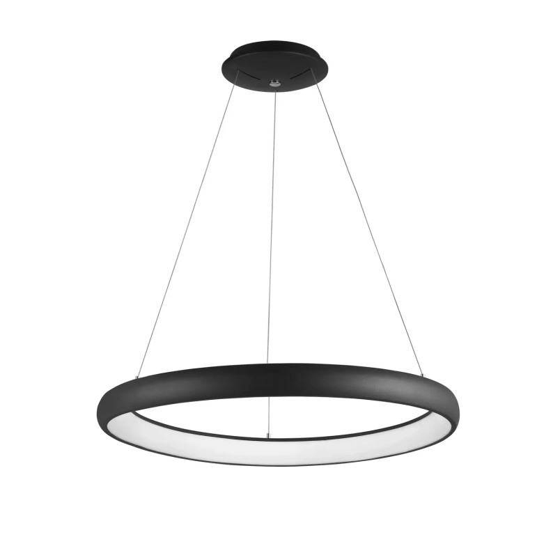 Lampa wisząca okrągła ring - ściemniacz triac Calda 81cm LED 3000K czarna