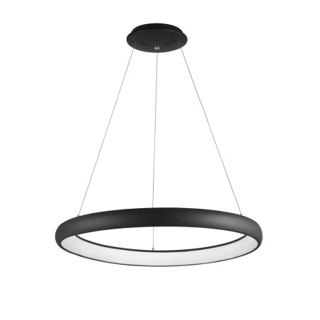 Lampa wisząca okrągła ring - ściemniacz triac Calda 81cm LED 3000K czarna