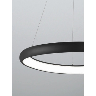 Lampa wisząca okrągła ring - ściemniacz triac Calda 81cm LED 3000K czarna