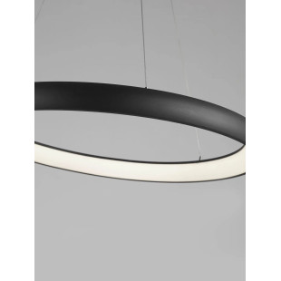 Lampa wisząca okrągła ring - ściemniacz triac Calda 81cm LED 3000K czarna