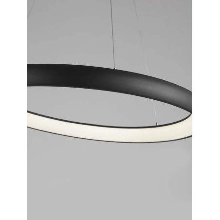 Lampa wisząca okrągła ring - ściemniacz triac Calda 81cm LED 3000K czarna