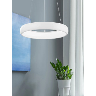 Lampa wisząca okrągła ring - ściemniacz triac Calda 41cm LED 3000K biała