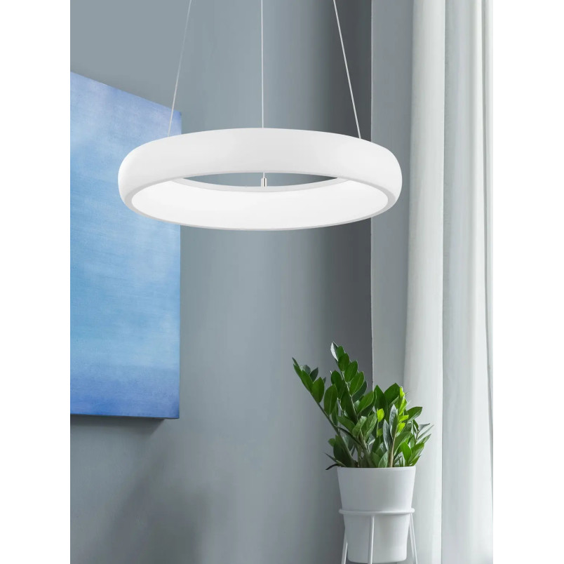 Lampa wisząca okrągła ring - ściemniacz triac Calda 41cm LED 3000K biała
