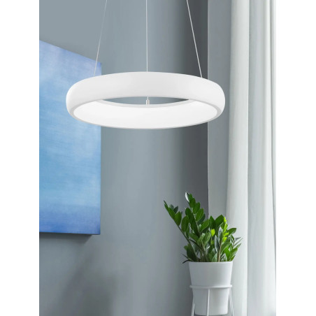 Lampa wisząca okrągła ring - ściemniacz triac Calda 41cm LED 3000K biała